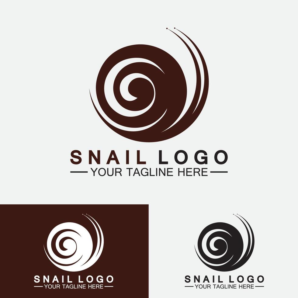 Snail logo template vector icon illustration design