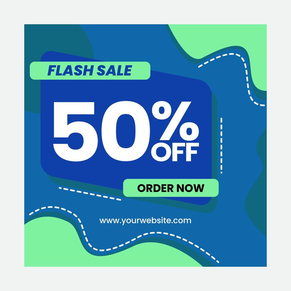 Flash Sale Social Media Post Design vector