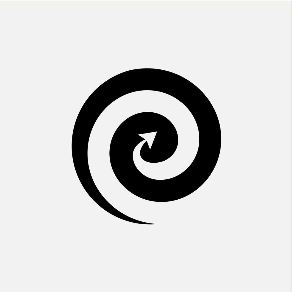 spiral and arrow icon logo vector design template