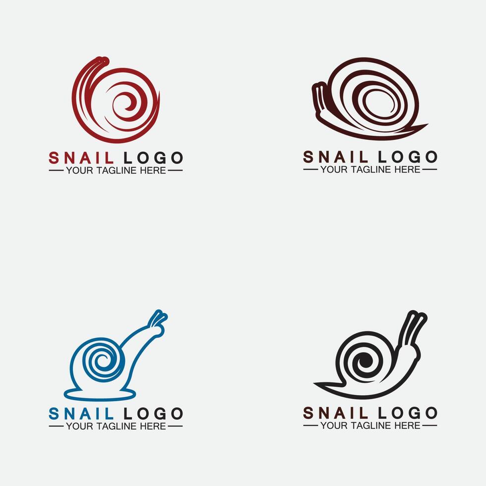 establecer vector de inspiración de diseño moderno creativo de logotipo de caracol