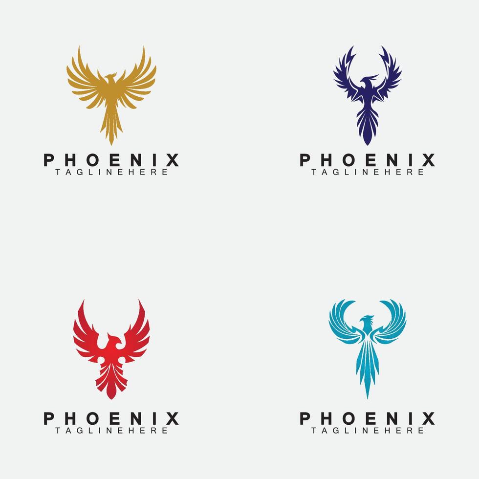 Set Phoenix logo Vector Illustration Design Template