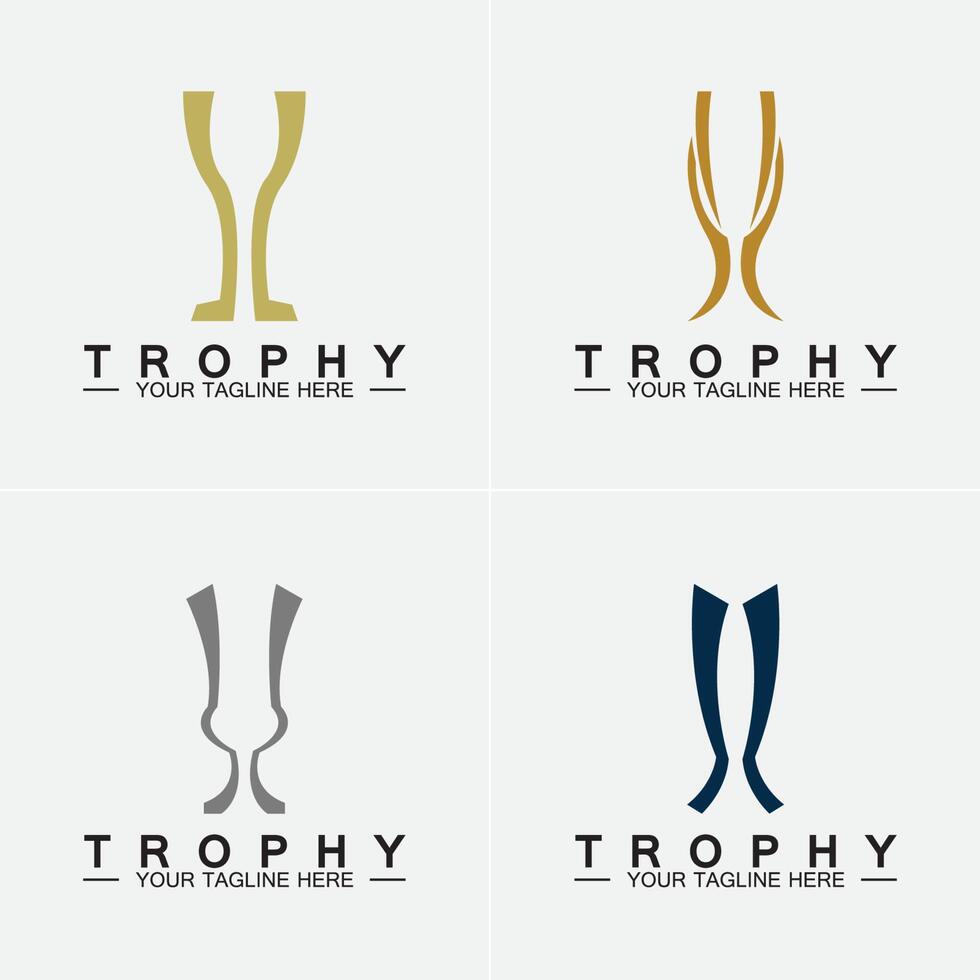 Trophy vector logo icon.champions  trophy logo icon for winner award logo template
