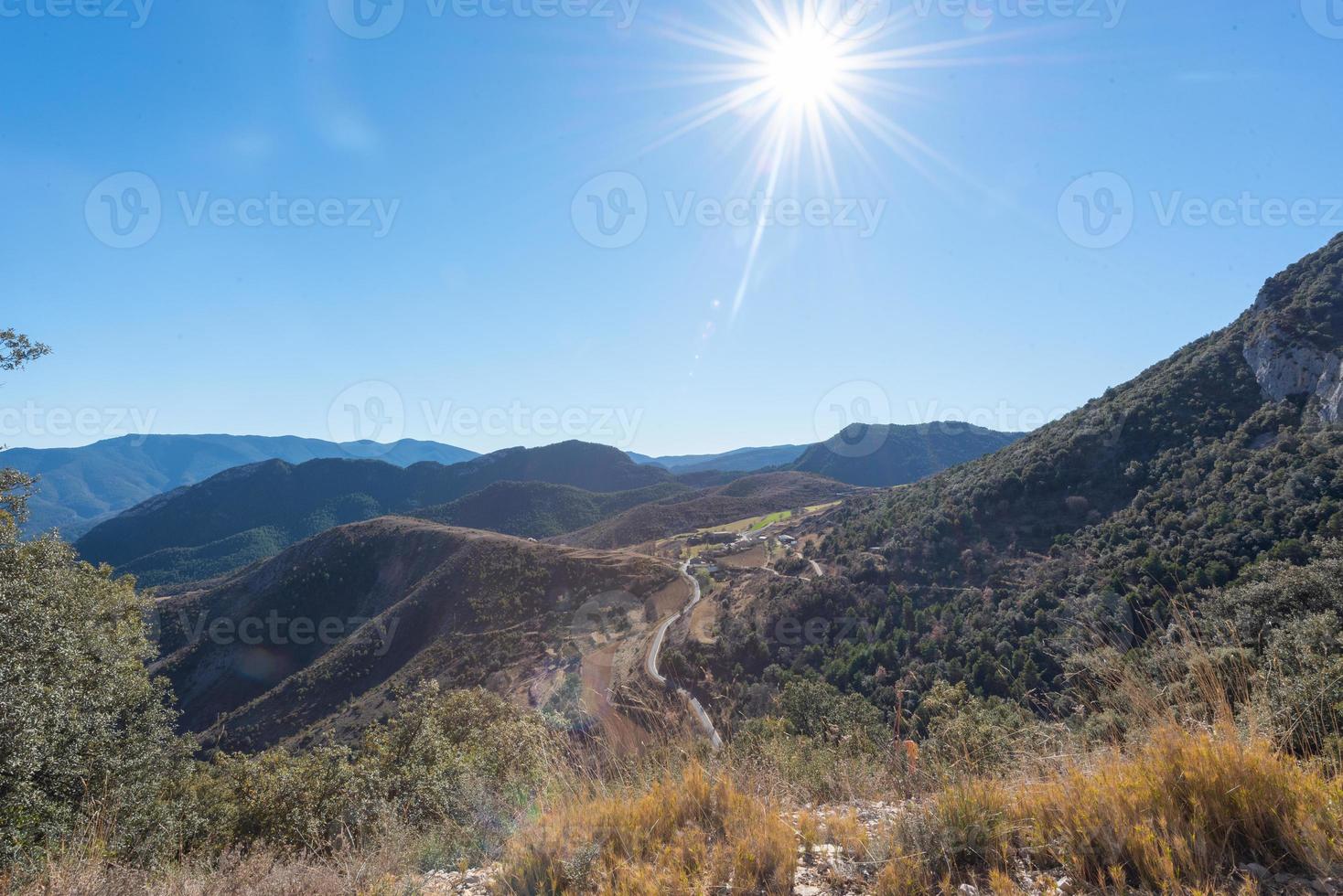 Landscapes of the mountains of the Catalan Pyrenees in Organya in Spain photo