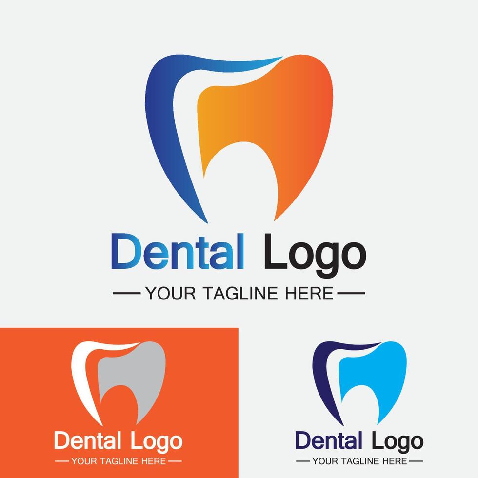 plantilla de vector de diseño de logotipo dental. logotipo de dentista creativo. logotipo vectorial de la clínica dental.