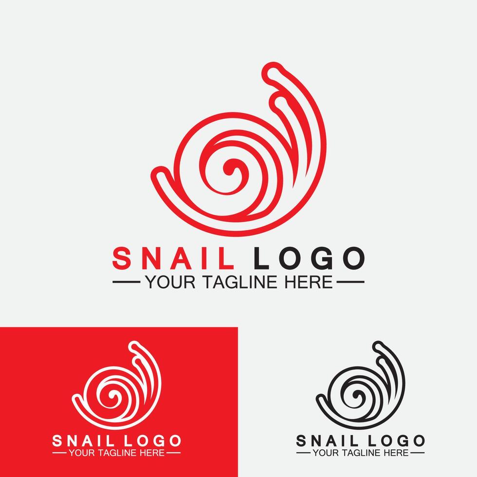 vector de inspiración de diseño moderno creativo de caracol logo