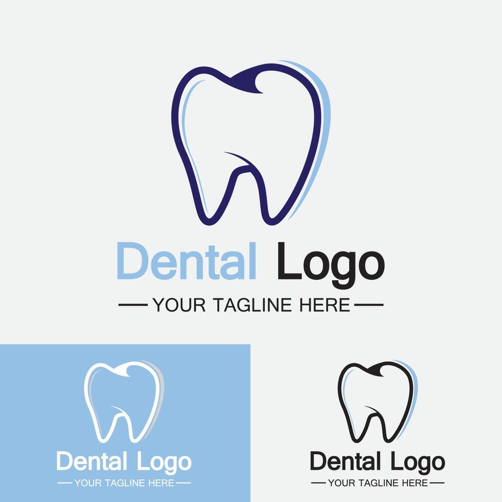 plantilla de vector de diseño de logotipo dental. logotipo de dentista creativo. logotipo vectorial de la clínica dental.