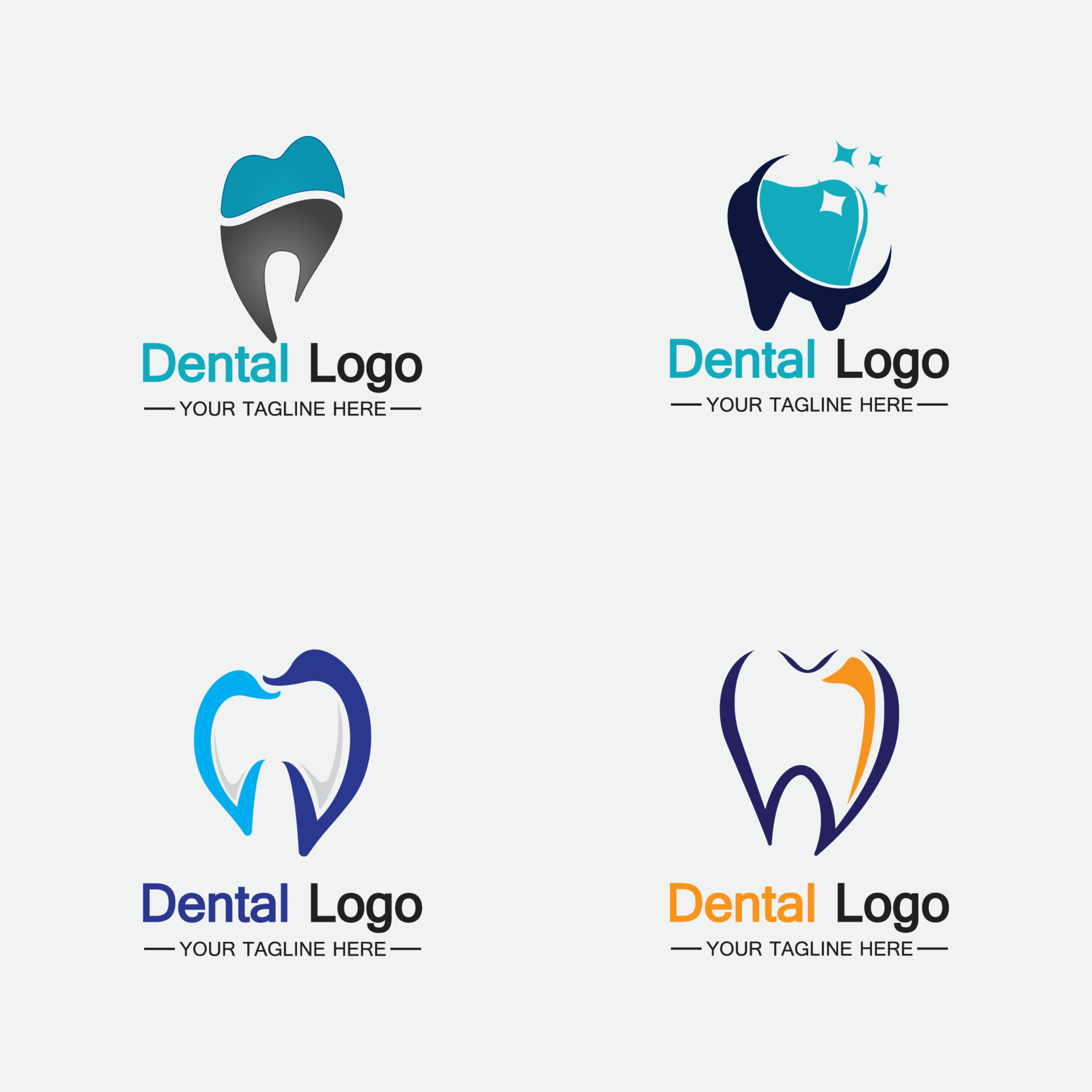 Set Dental Logo Design vector  Dentist Logo. Dental Clinic  Vector Logo. 6421236 Vector Art at Vecteezy