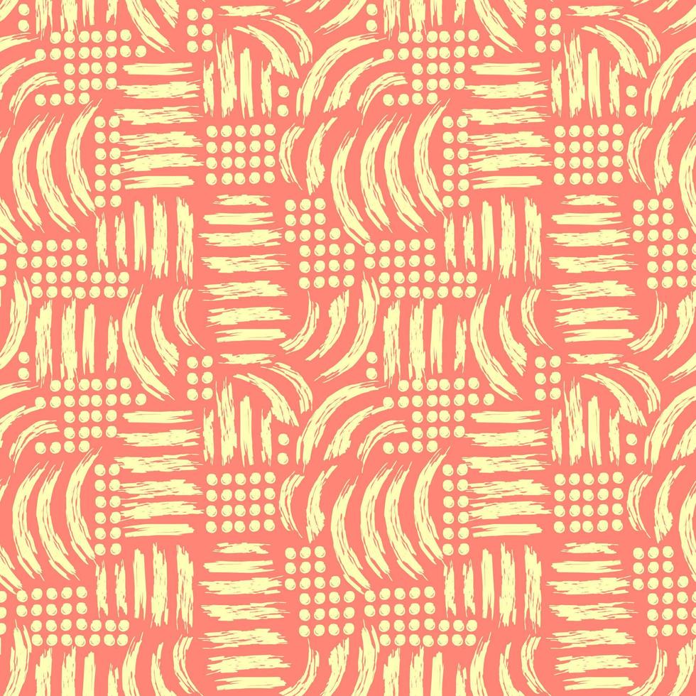 abstract seamless vector pattern chaotic curved lines of different colors on contrasting background