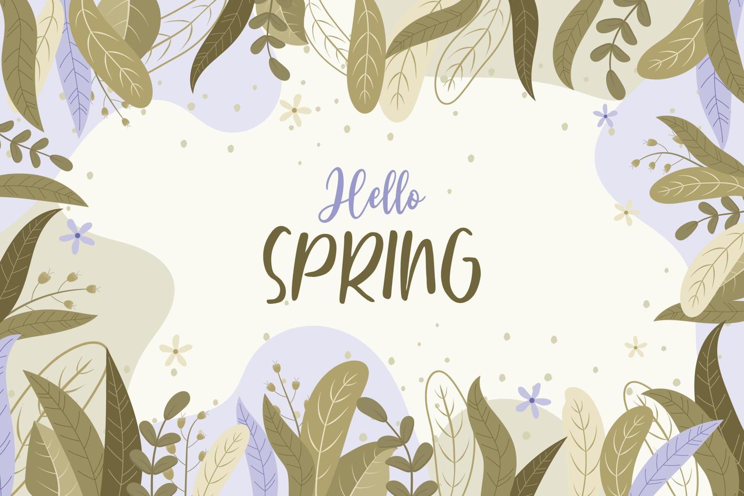 Beautiful hand drawn spring flower background vector