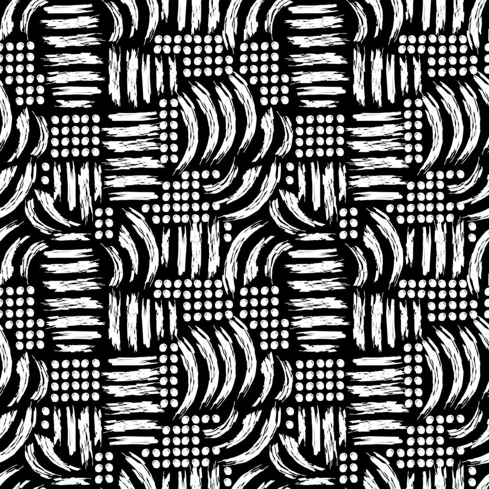 abstract seamless vector pattern chaotic curved lines of different colors on contrasting background