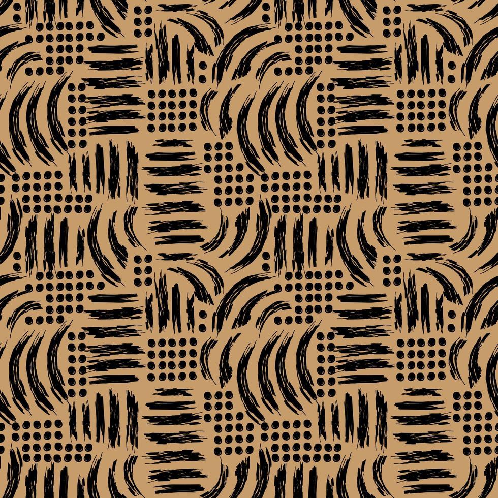 abstract seamless vector pattern chaotic curved lines of different colors on contrasting background