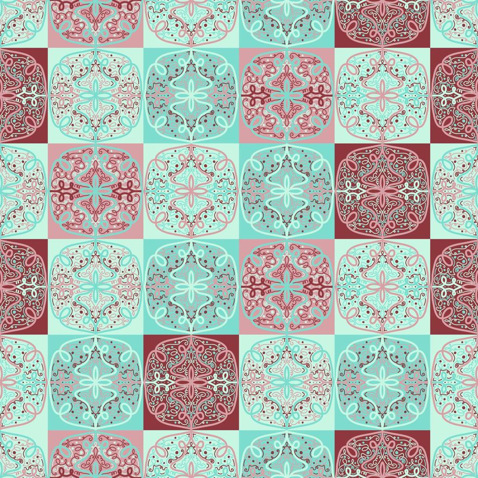 ceramic tiles in patchwork style vector seamless pattern ethnic backgrounds