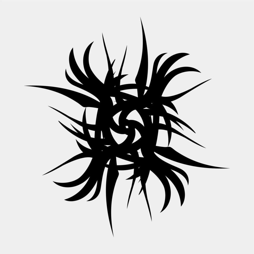 Scary and sysmetric tattoo drawing vector illustration for muscular and cool man