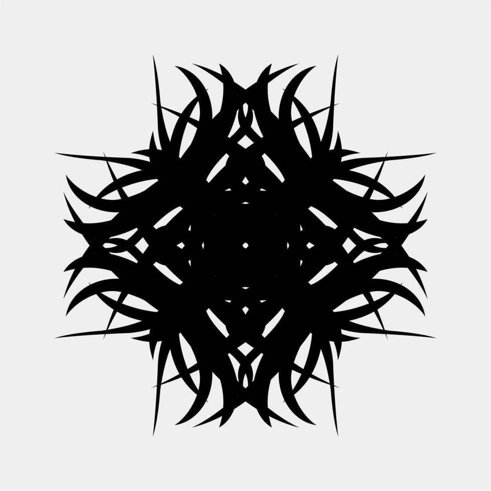 Scary and sysmetric tattoo drawing vector illustration for muscular and cool man