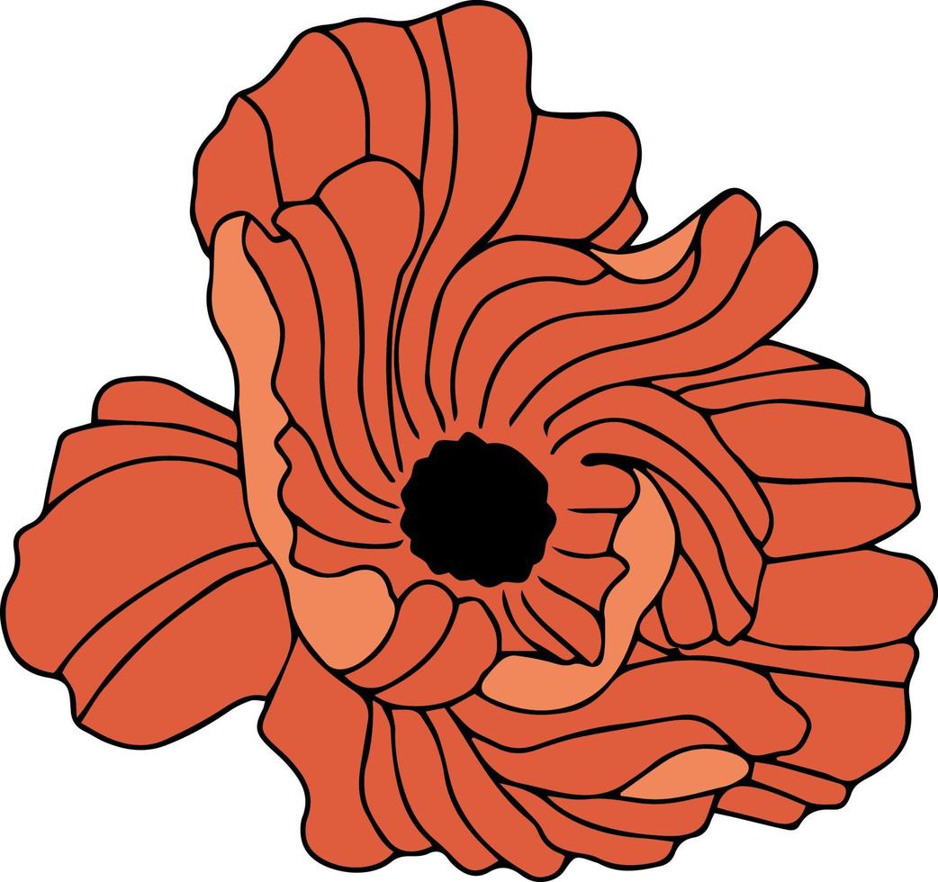 patrones vectoriales de flores de amapola con hojas. ilustración botánica para papel tapiz, textil, tela, ropa, papel, postales vector