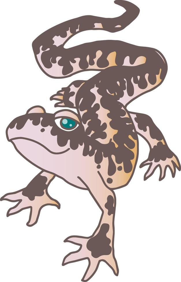 lagarto gecko leopardo vector aislado dibujo a mano