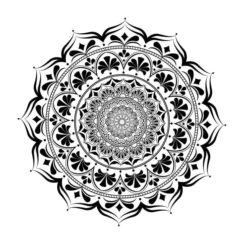 Rounded ornamental decorative mandala vector art for coloring book page for adults and children vol-11