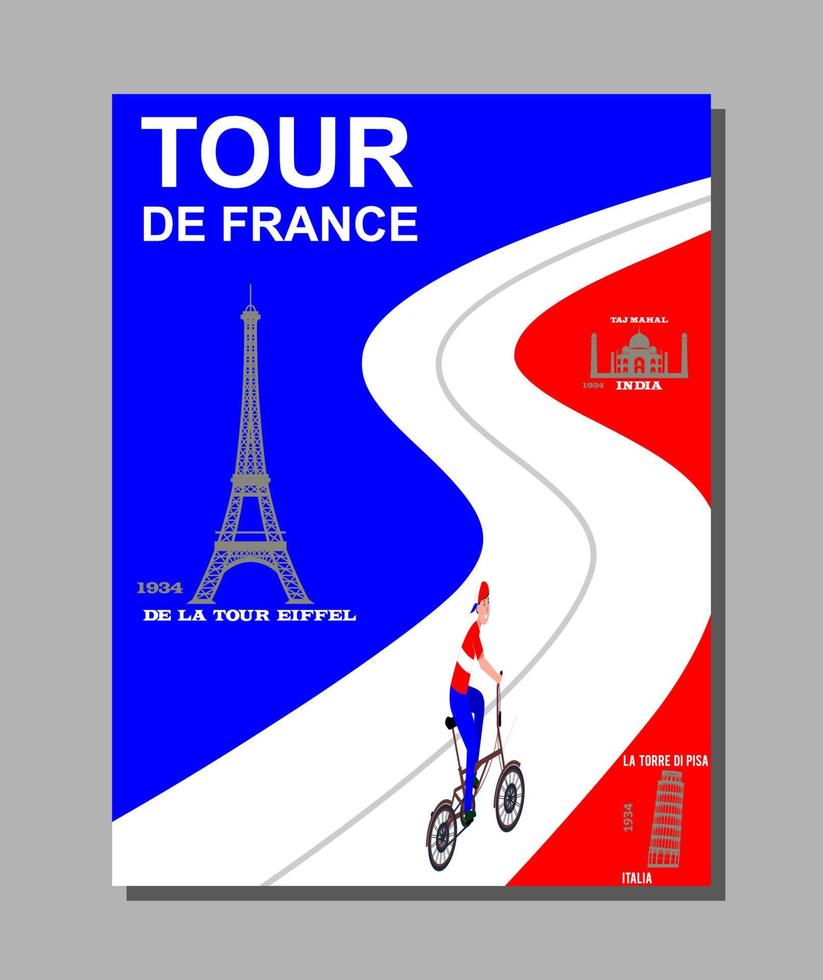 cartel del tour de francia vector