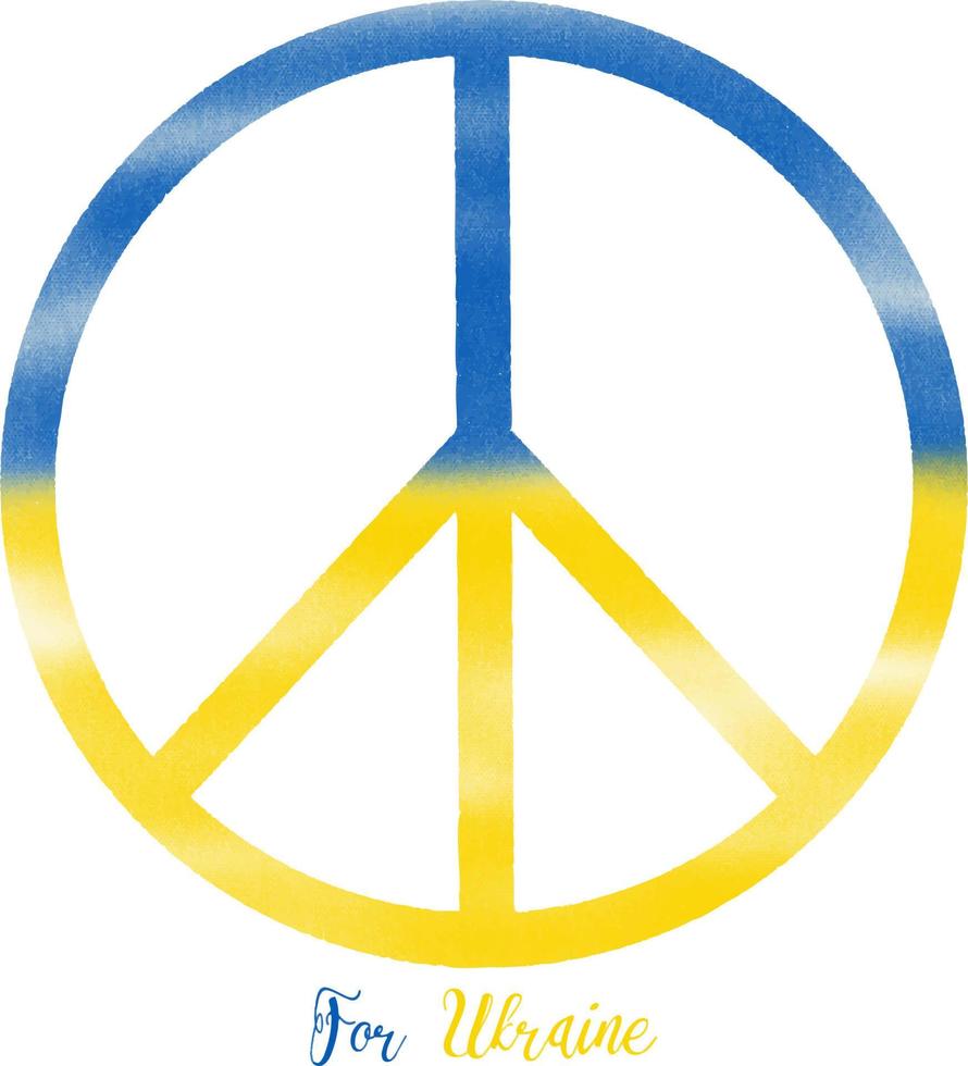 Ukraine republic vector icon symbol. Peace and war concept illustration. Official nationality Ukrainian people or flag label. Yellow and blue color for flag of Ukraine.