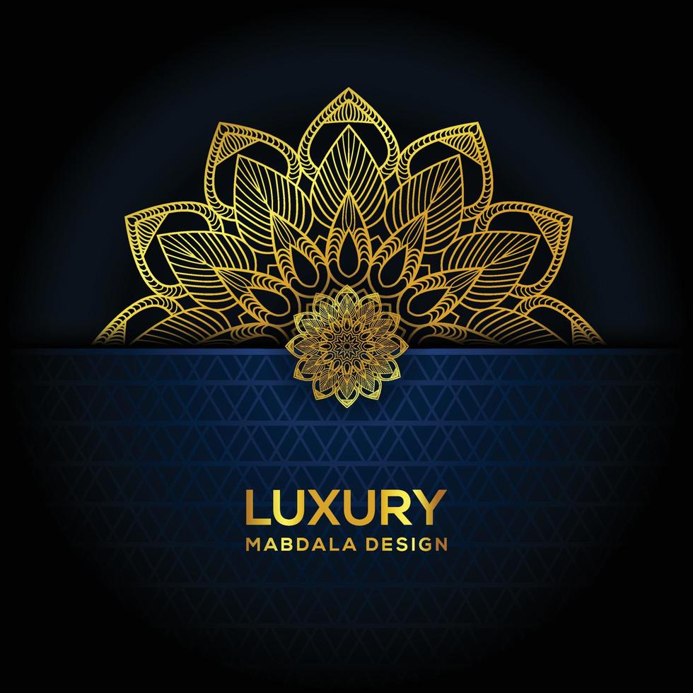 Golden Luxury mandala frame background Design vector