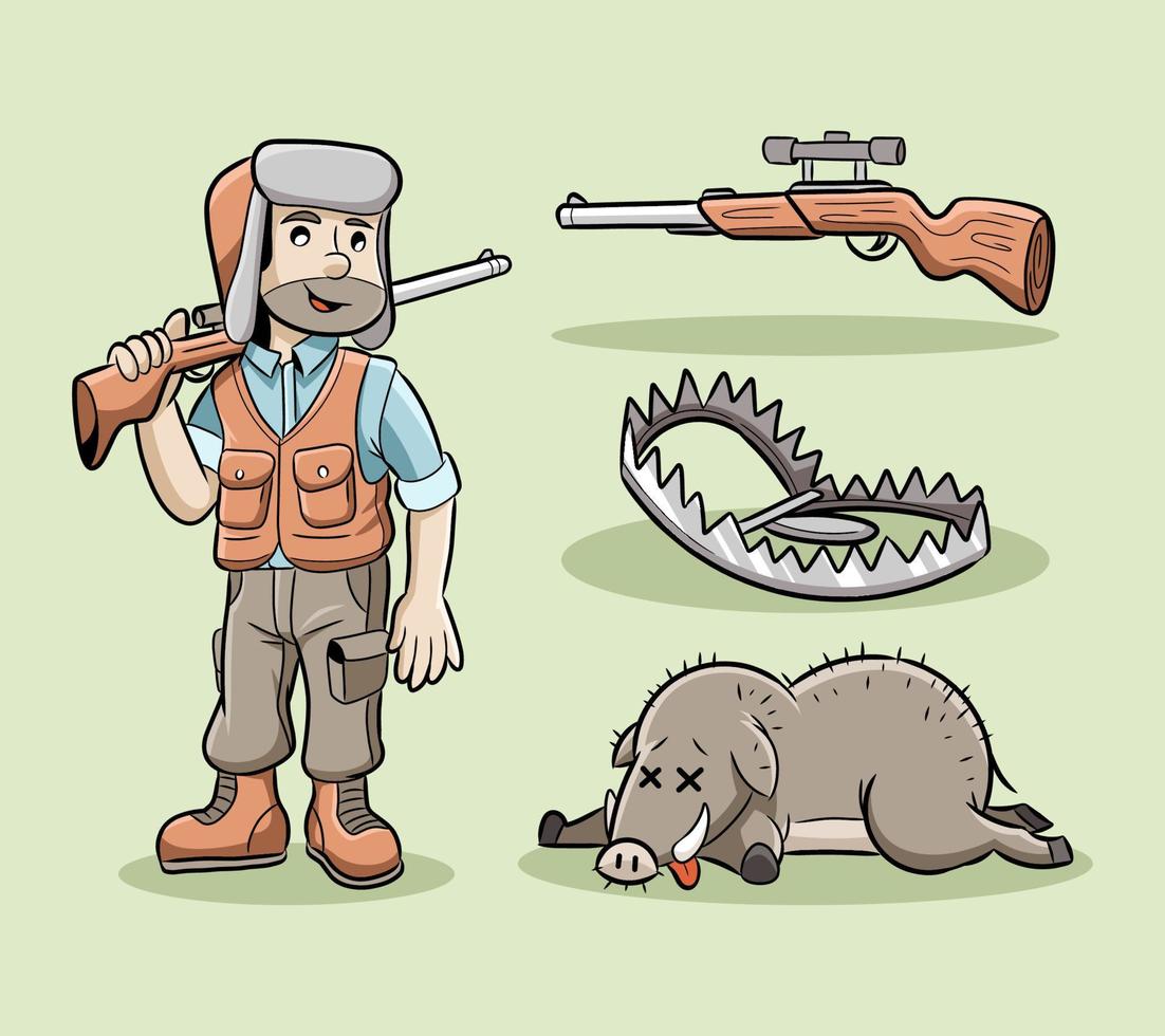 hunter collection set vector