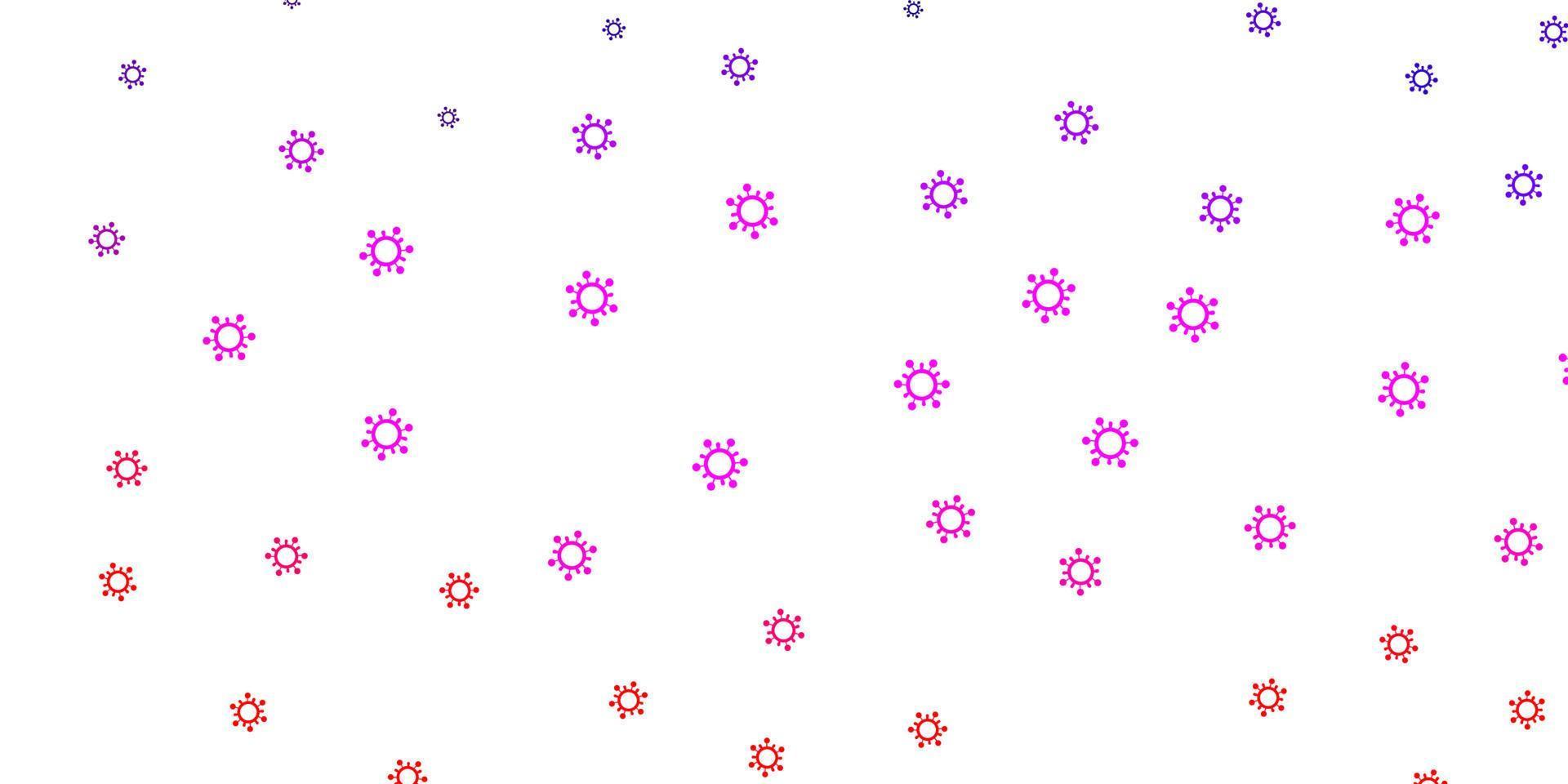 Light purple, pink vector template with flu signs.