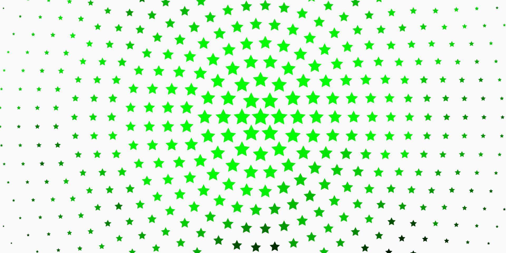 textura de vector verde claro, amarillo con hermosas estrellas.