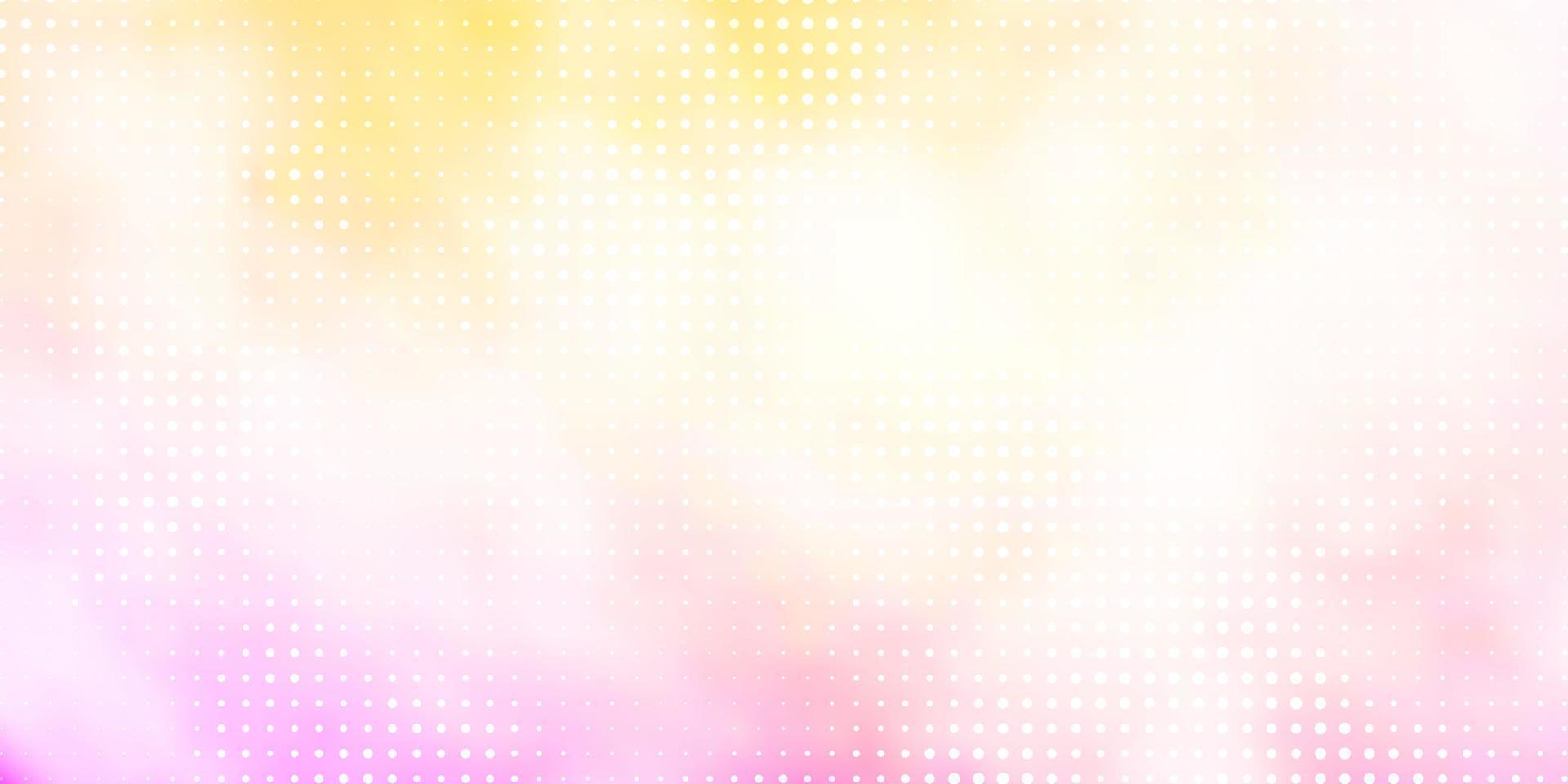 Light Pink, Yellow vector background with circles.