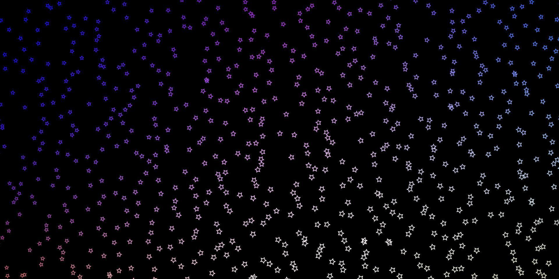 Dark Multicolor vector pattern with abstract stars.