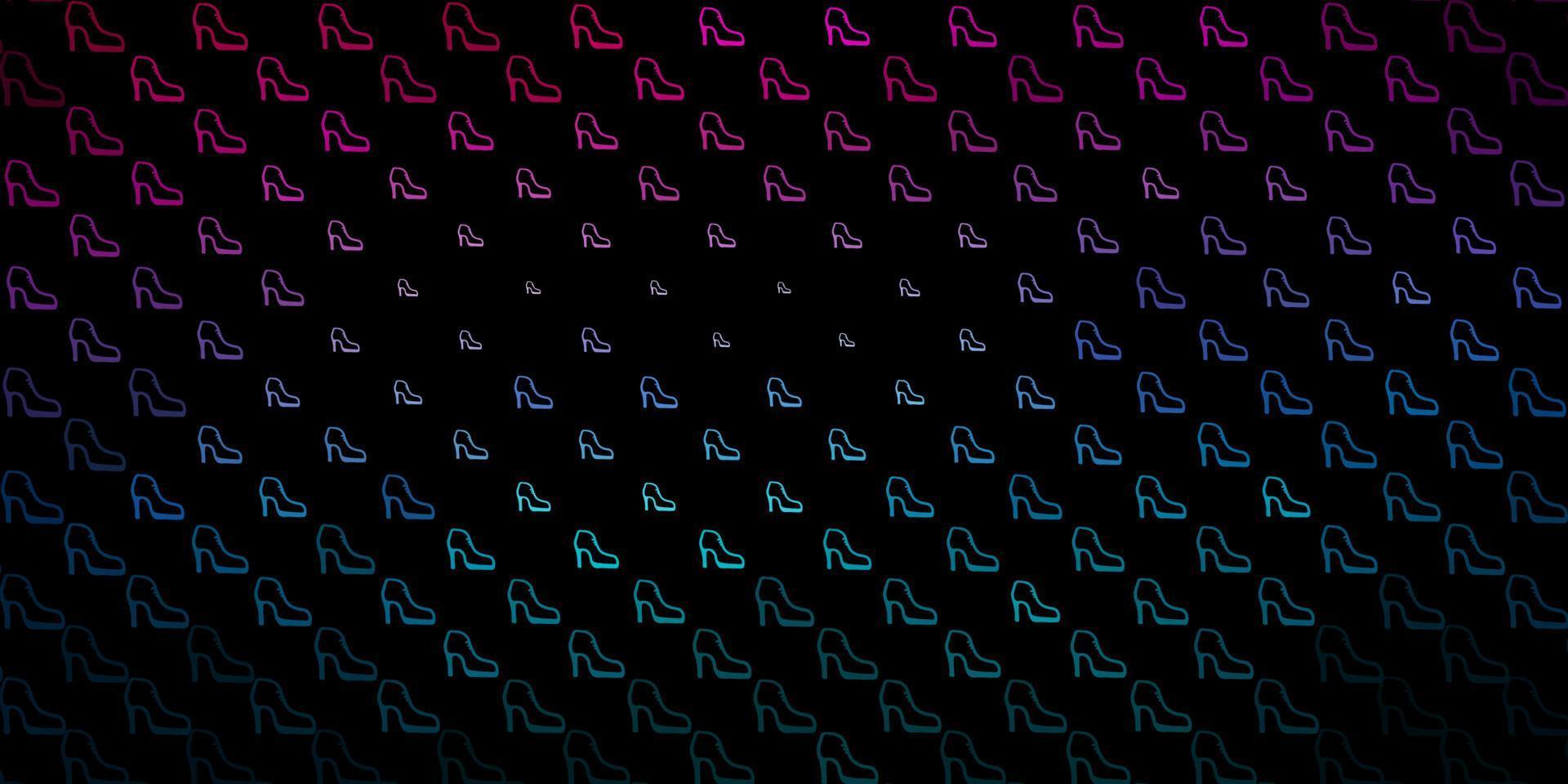 Dark blue, red vector background with woman symbols.