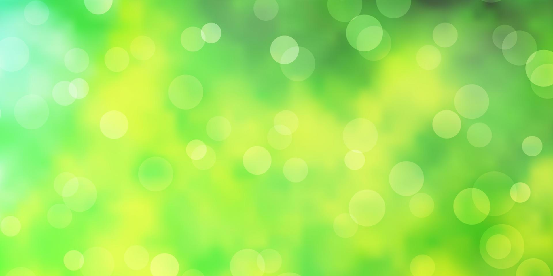 Light Green, Yellow vector pattern with spheres.