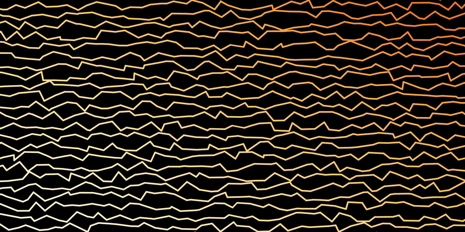 Dark Orange vector texture with wry lines.