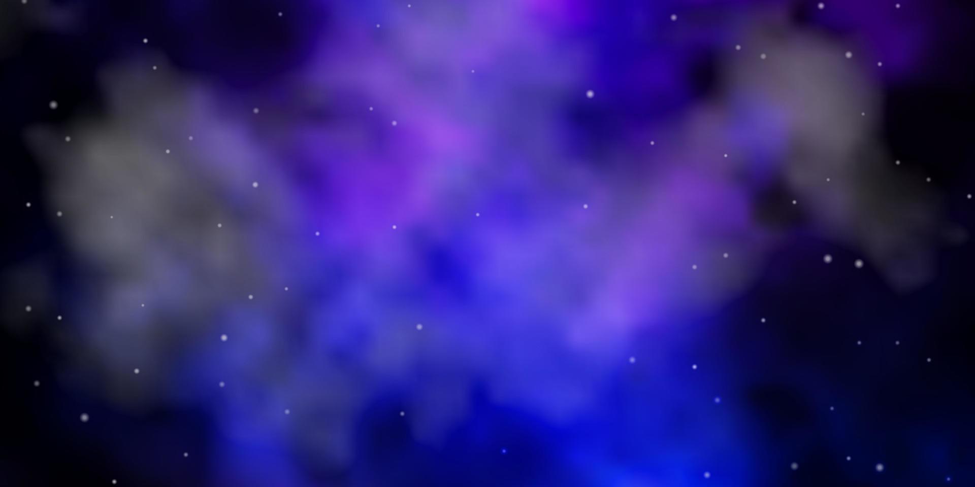 Dark Pink, Blue vector texture with beautiful stars.
