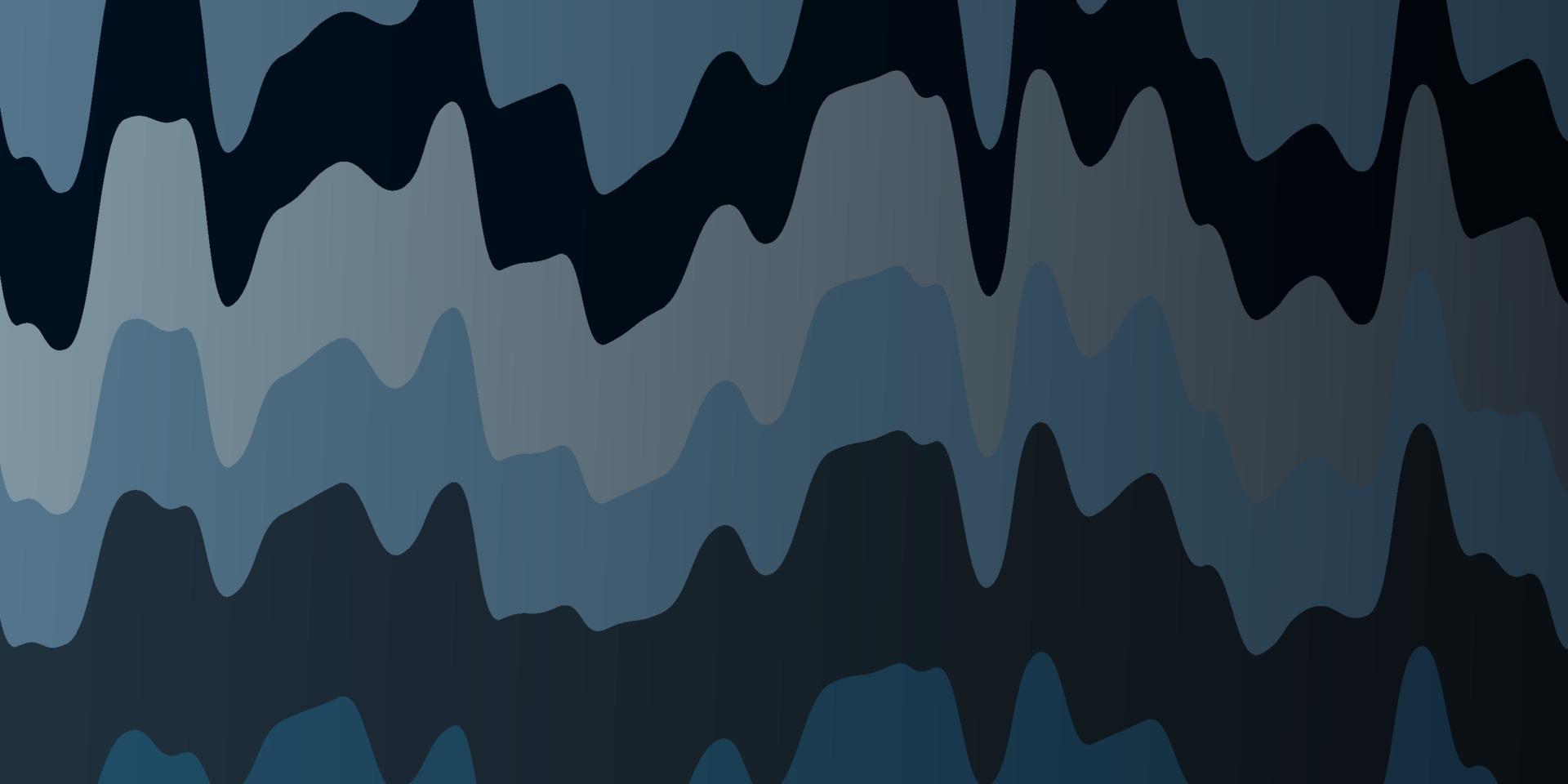 Dark BLUE vector background with curves.