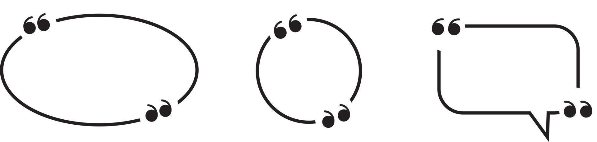 Quote box frames set. Quote form. Simple bubble quotation, comment, message borders. Texting quote boxes frame. Paper sheet, information vector