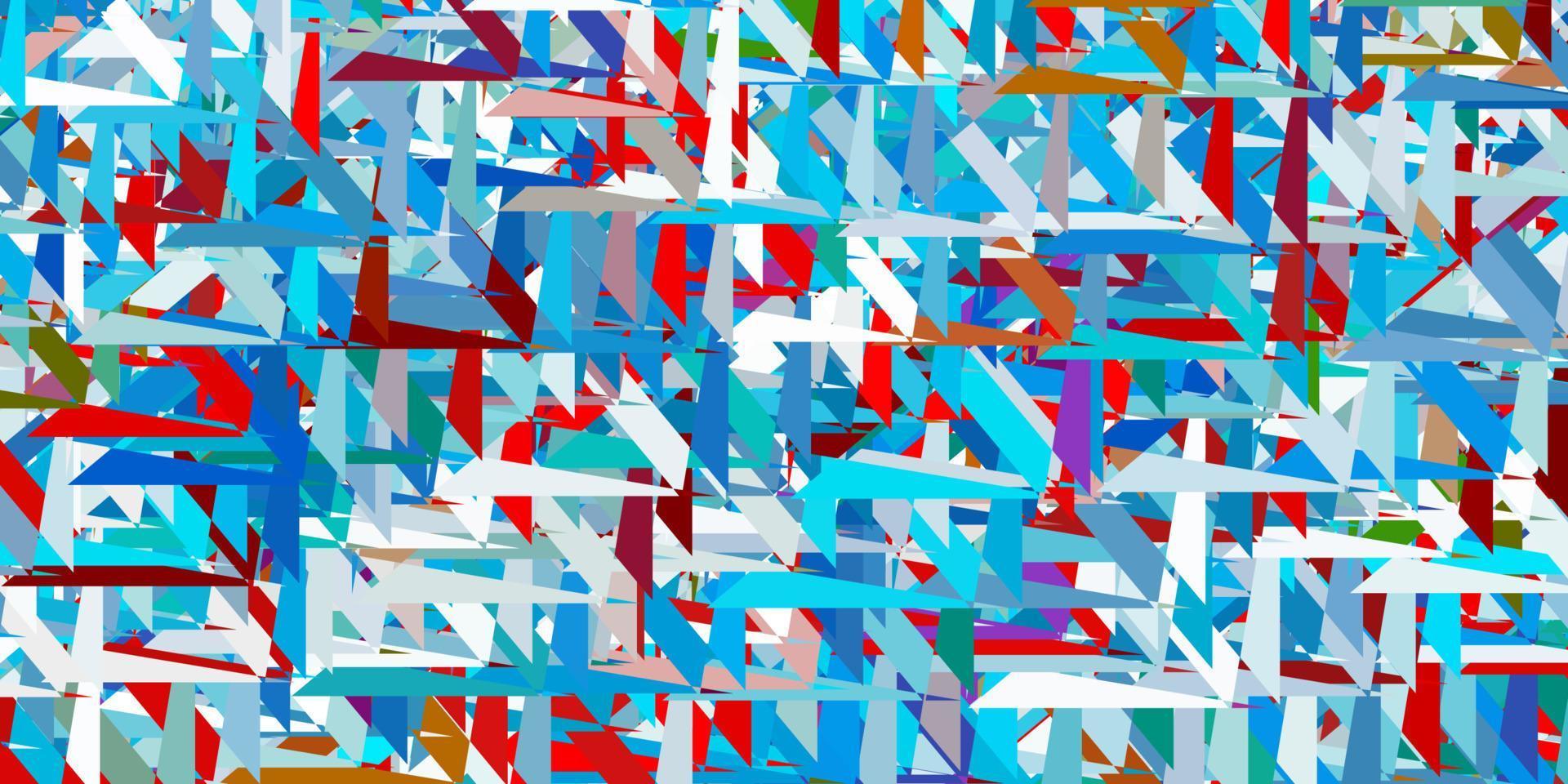 Light blue, red vector texture with random triangles.