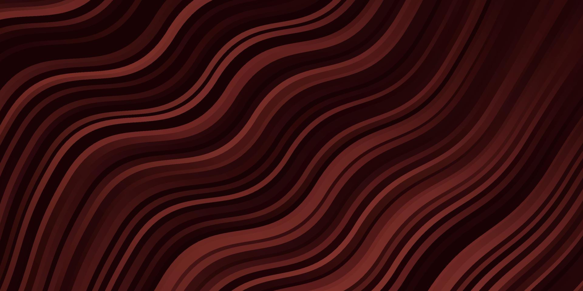 Dark Red vector template with curved lines.