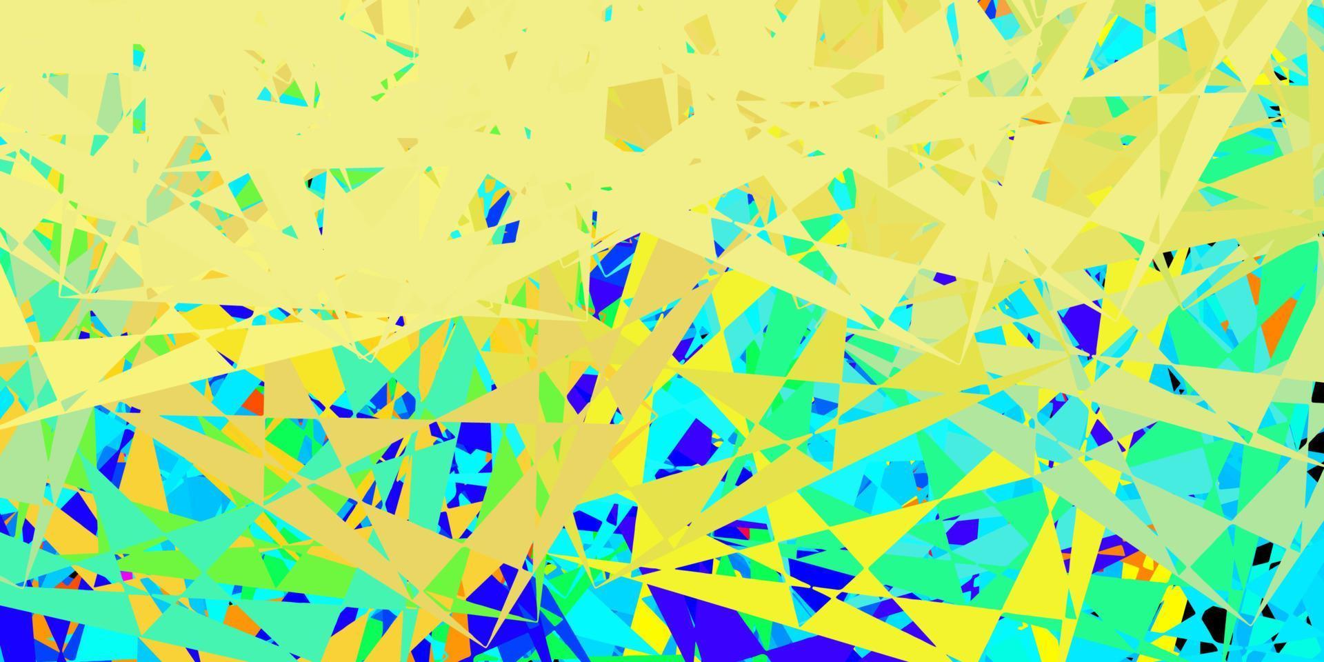 Fondo de vector azul oscuro, amarillo con triángulos.