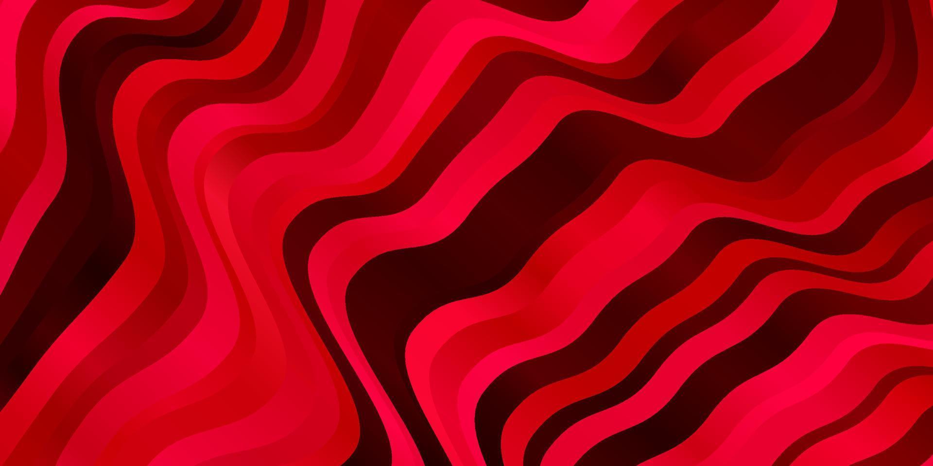 Light Red vector background with bent lines.