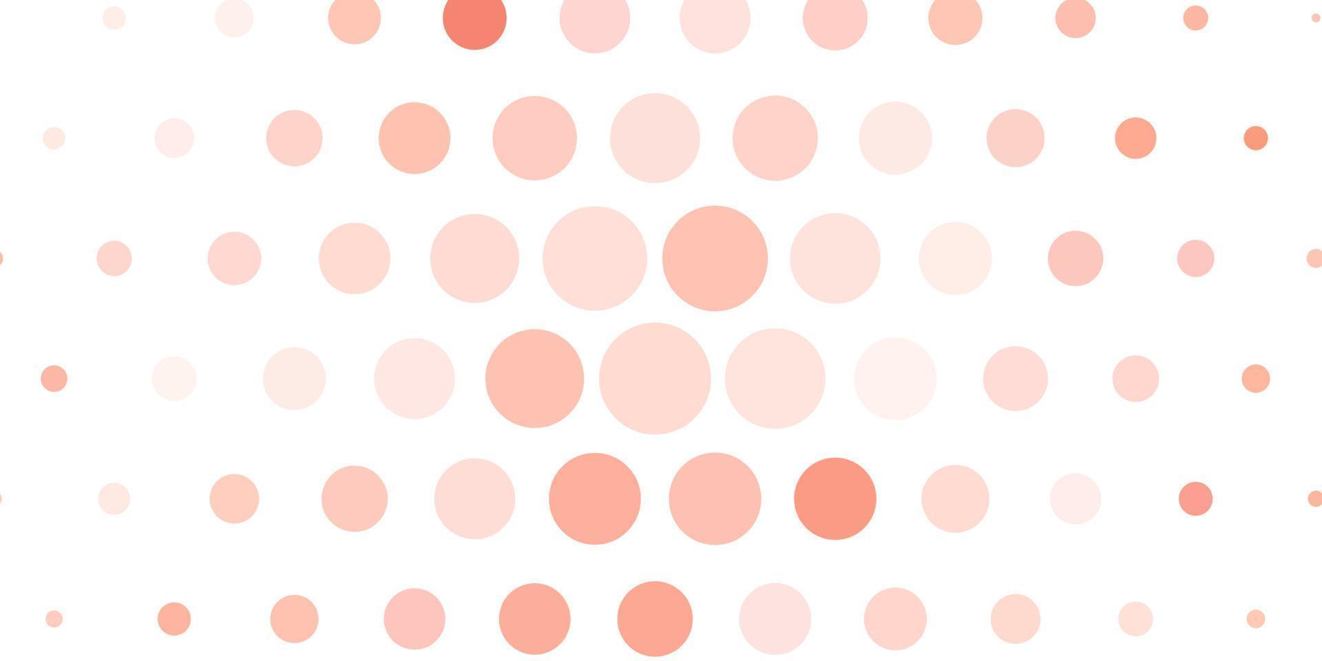 Light Red vector background with circles.