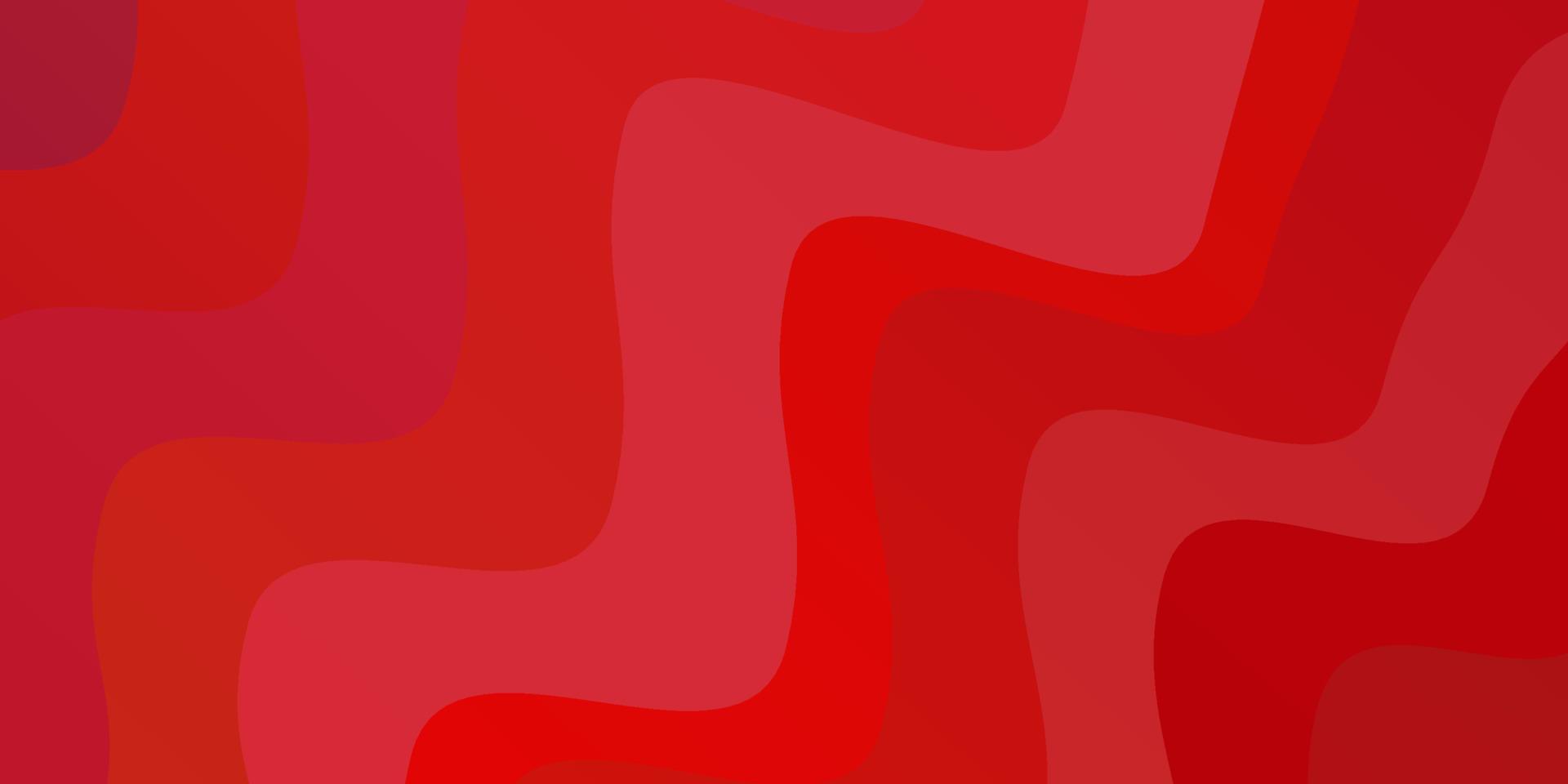 Telón de fondo de vector rojo claro con líneas dobladas.