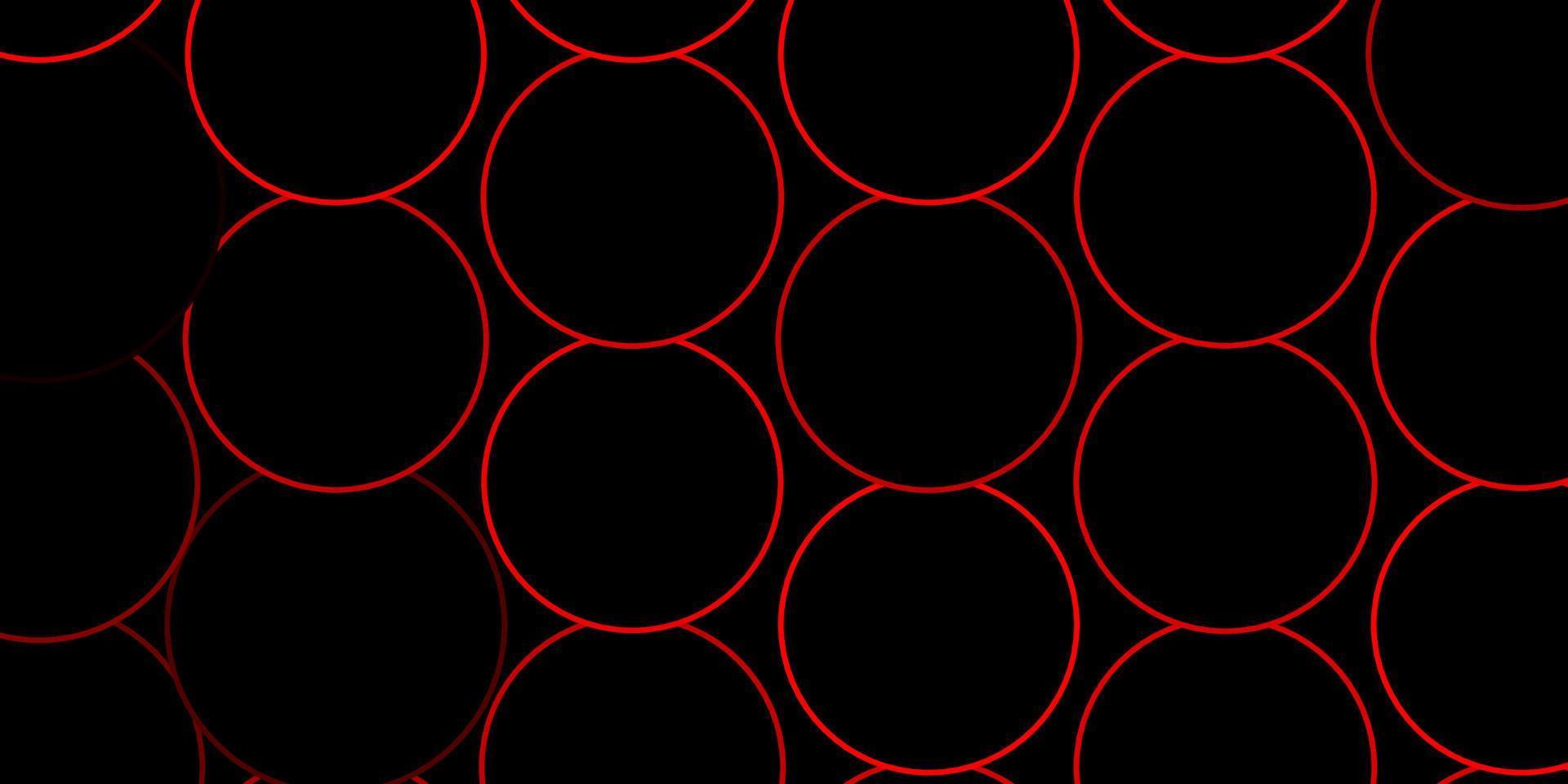 Fondo de vector rojo oscuro, amarillo con círculos.