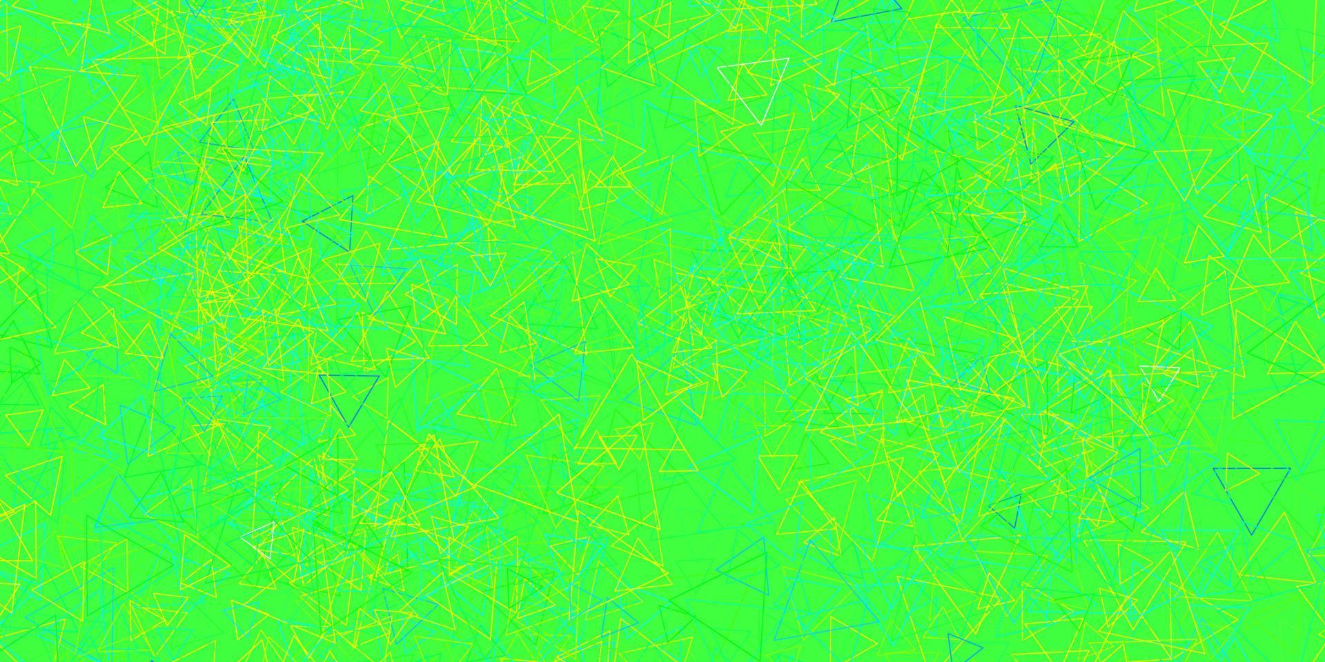 patrón de vector azul claro, amarillo con formas poligonales.