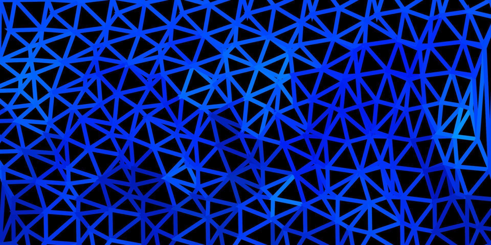 Telón de fondo de mosaico de triángulo vector azul oscuro.