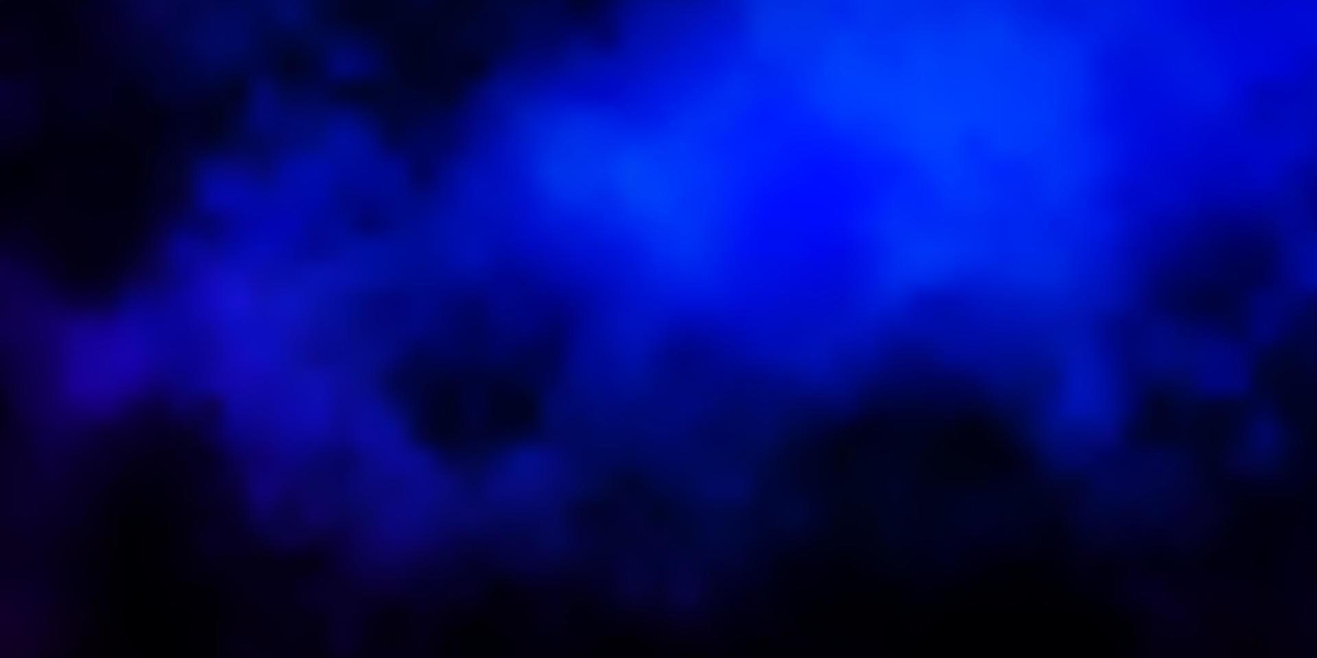 Fondo de vector azul oscuro con nubes.