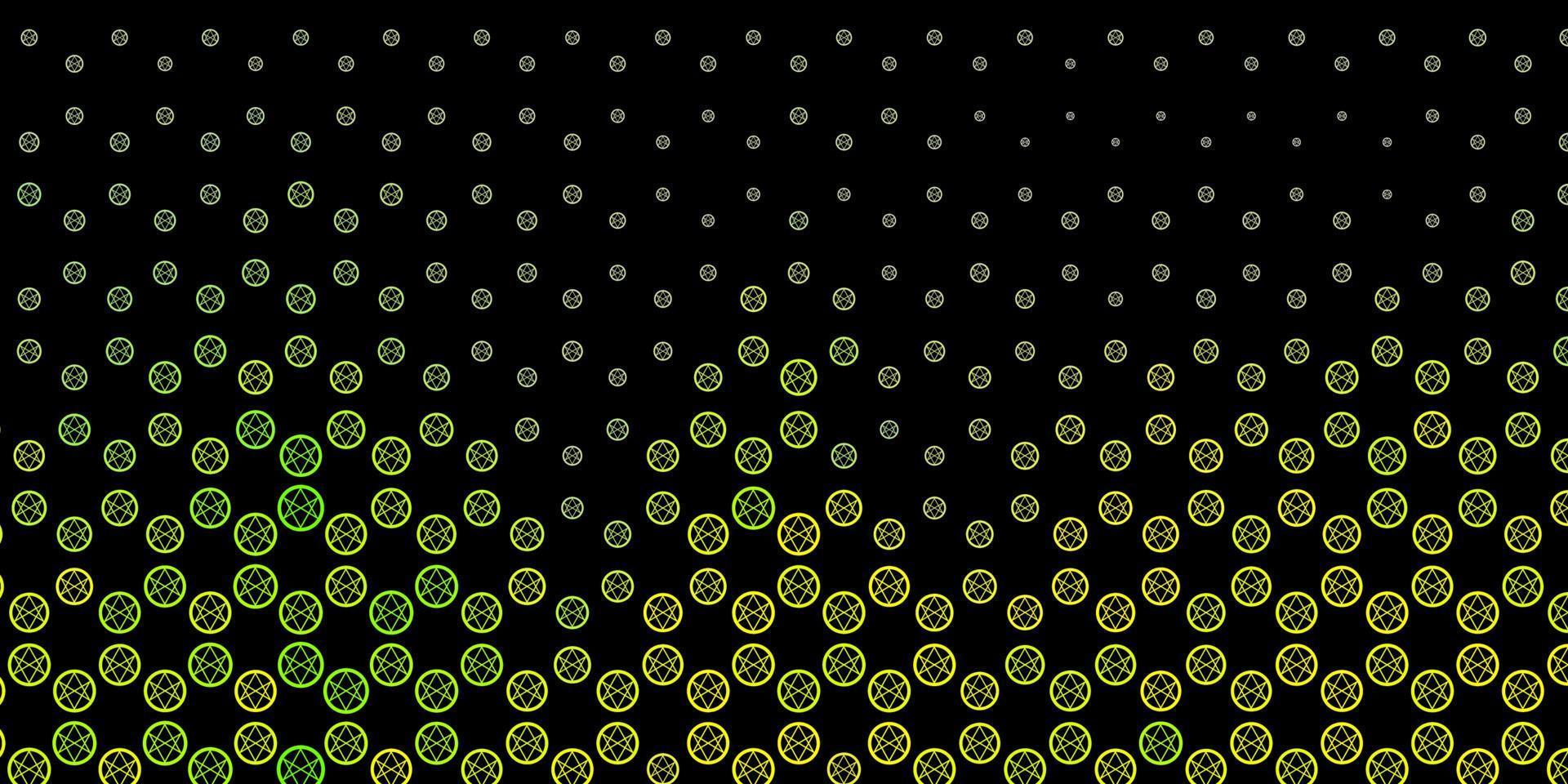 Dark Gray vector template with esoteric signs.