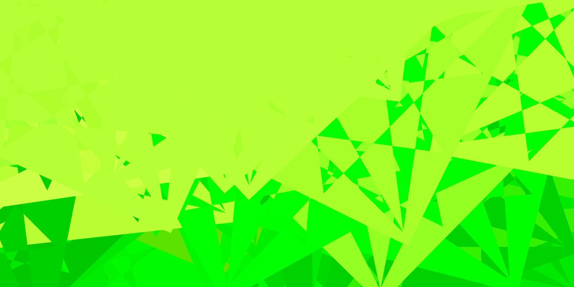 diseño vectorial verde oscuro con formas triangulares. vector