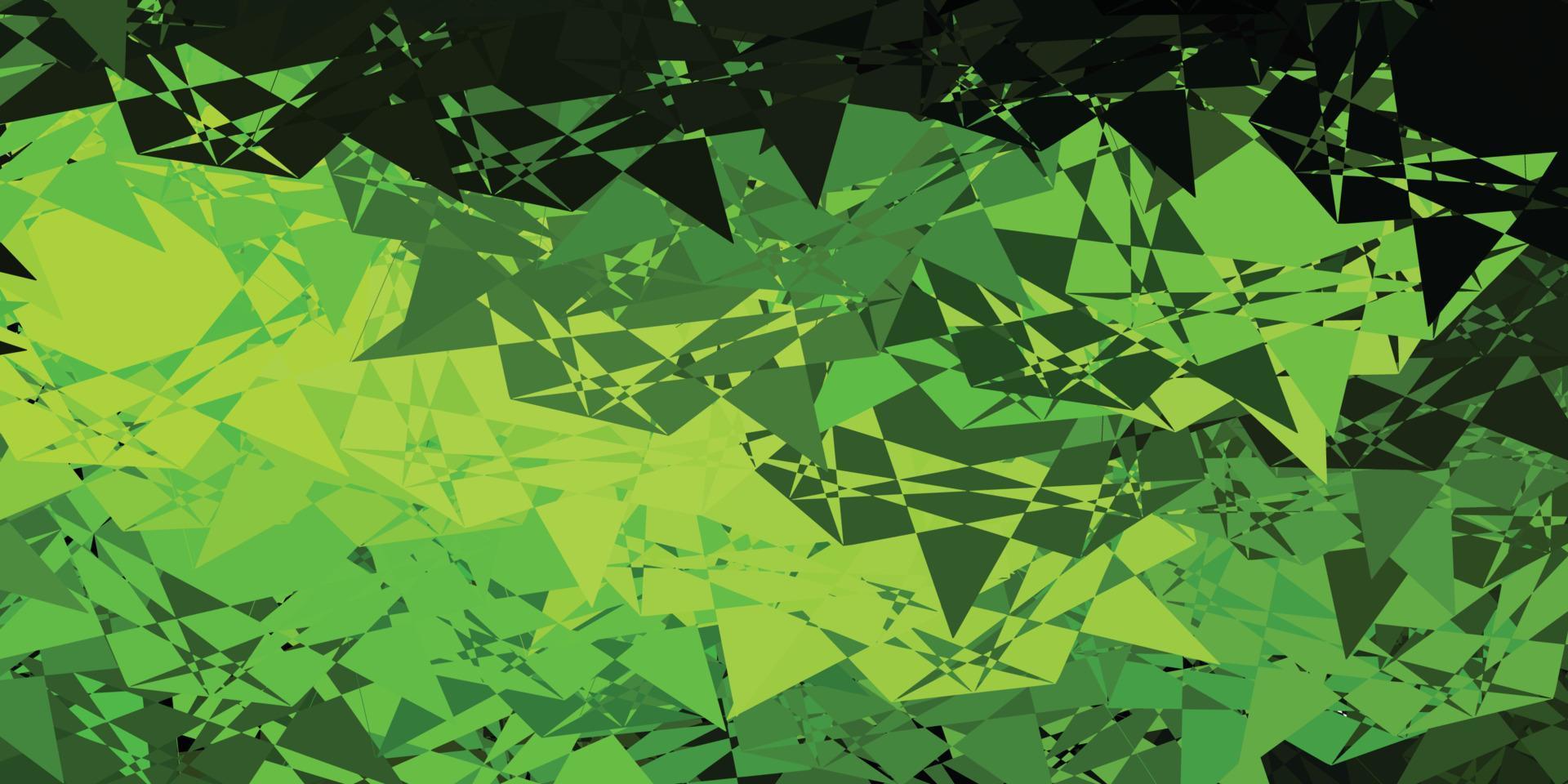 Dark Green vector pattern with polygonal shapes.