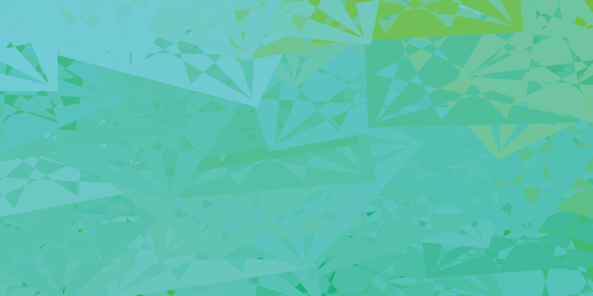 Light Green vector background with triangles.