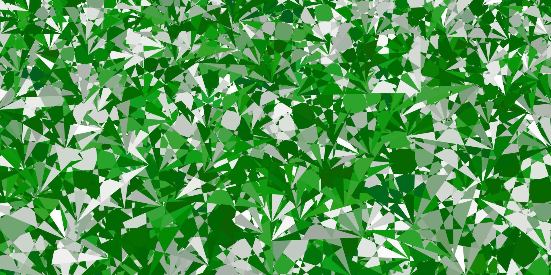 Light Green vector texture with random triangles.